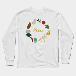 Pizza Ingredients Long Sleeve T-Shirt